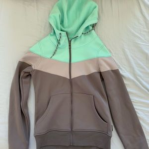 Aqua and Grey Zip Jacket